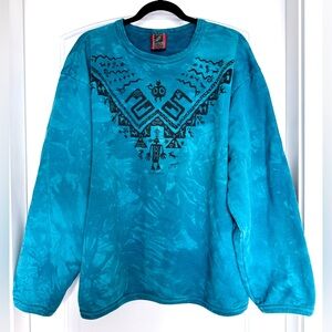 Dagoli Legend Teller Sweatshirt Y2K Grunge teal Size 2XL